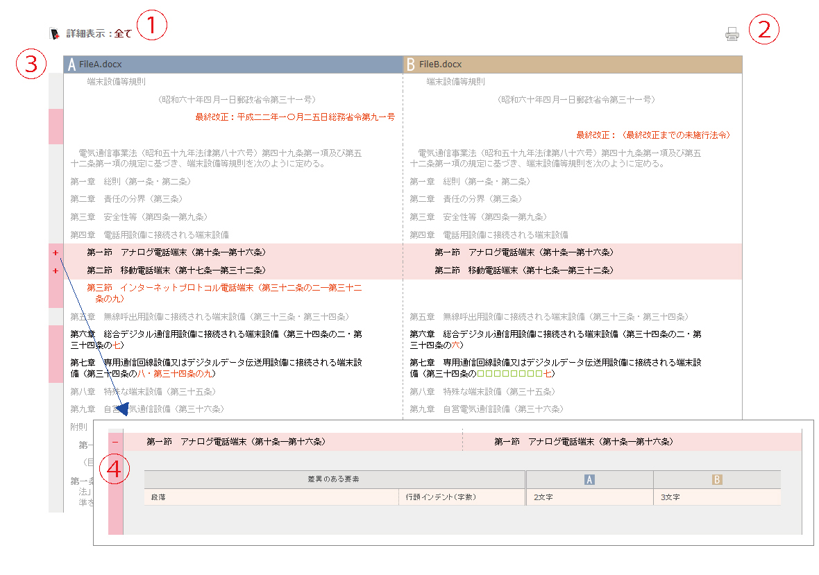 Word文書比較 Plus ヘルプ